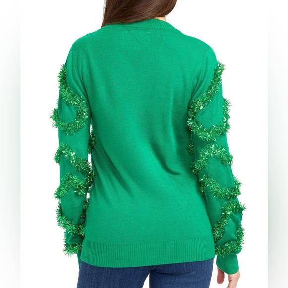 TIPSY ELVES. WOMEN'S GAUDY GARLAND UGLY CHRISTMAS CARDIGAN SWEATER - Picture 2 of 2